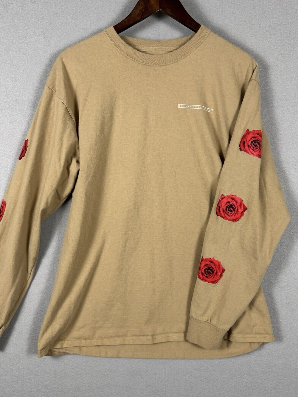 Empyre Surplus Co Men’s XL Tan Graphic Long Sleeve T-Shirt